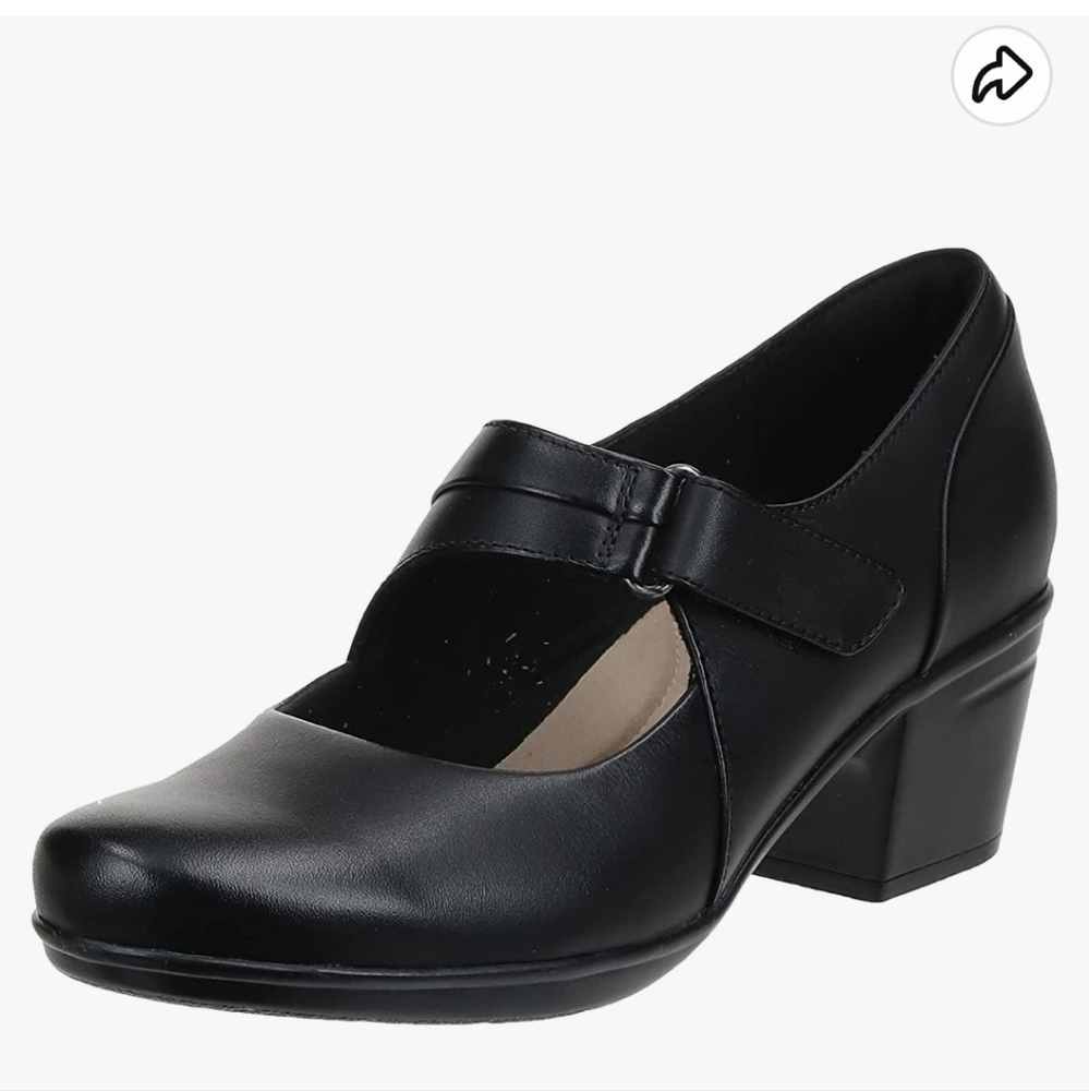 Women's Black Clarks Sz 7 Dress Shoes